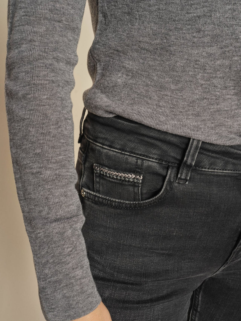 Fall jeans from Mos Mosh Ashley perla jeans in black wash pocket detail