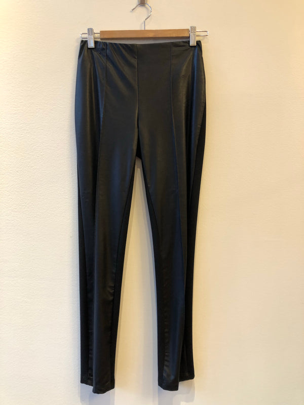 Leggings with Faux Leather Front
