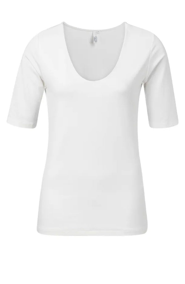 Round Neck Top with Half Sleeves