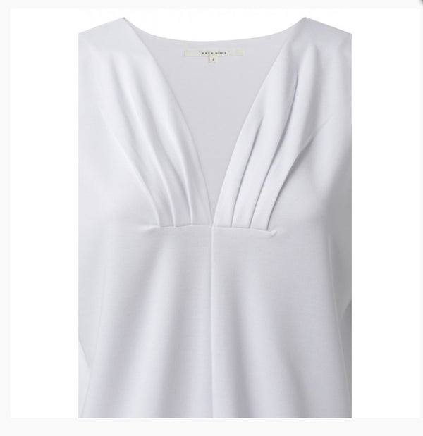 Top with Pleated Neckline